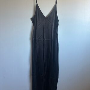 Leith Black Maxi Dress w/leg slit
